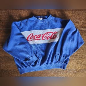 Old Rare Coca-Cola Sweater Cropped Stained Vintage Retro
